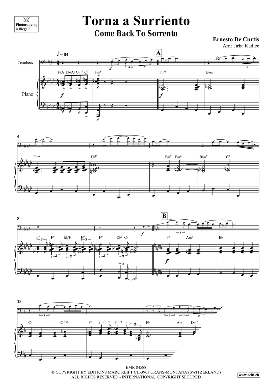 Torna a Surriento Torna a Surriento Piano Accompaniment scores gallery preview page 3