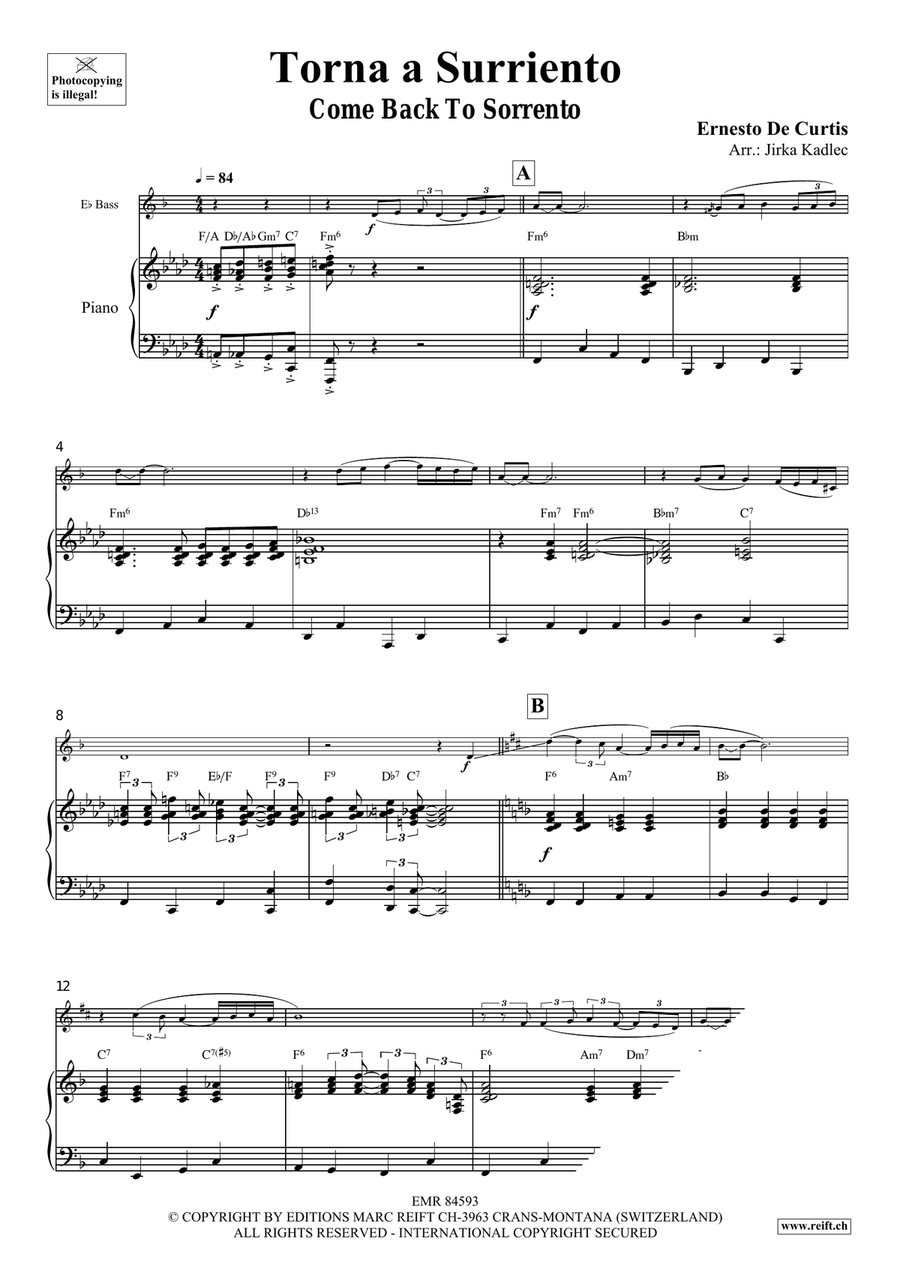 Torna a Surriento Torna a Surriento Voice Solo scores gallery preview page 3