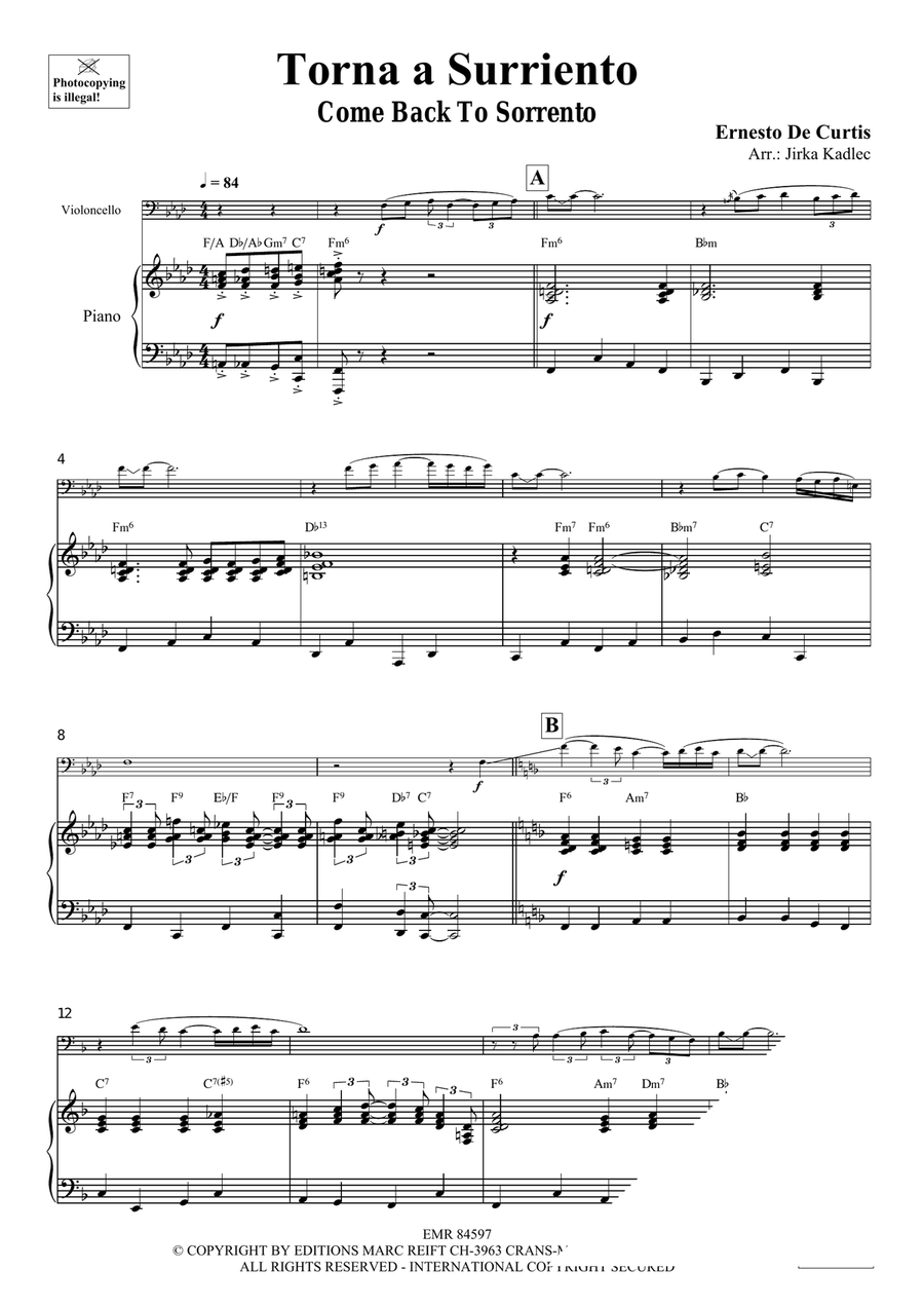 Torna a Surriento Torna a Surriento Piano Accompaniment scores gallery preview page 3