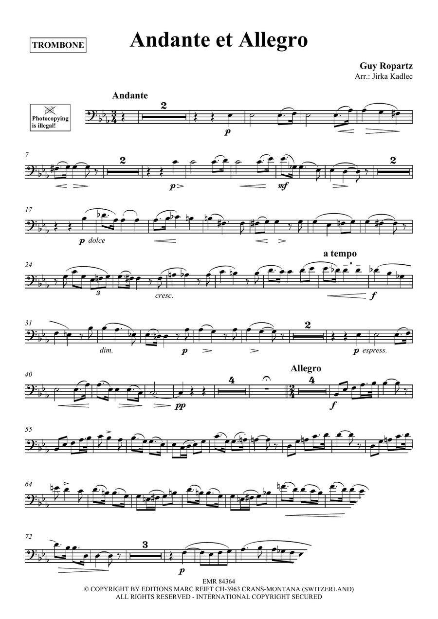 Andante et Allegro Andante et Allegro Piano Accompaniment scores gallery preview page 3