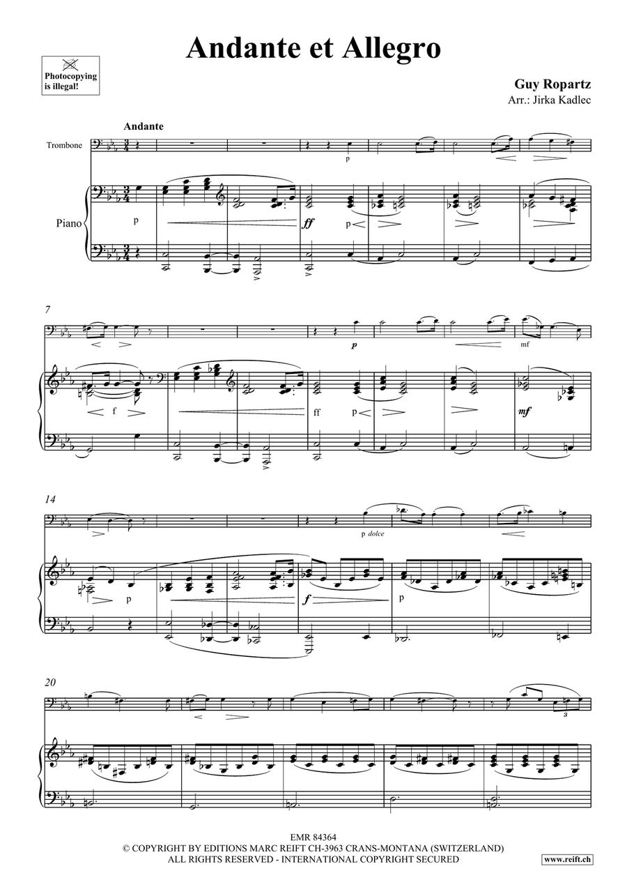 Andante et Allegro Andante et Allegro Piano Accompaniment scores gallery preview page 4