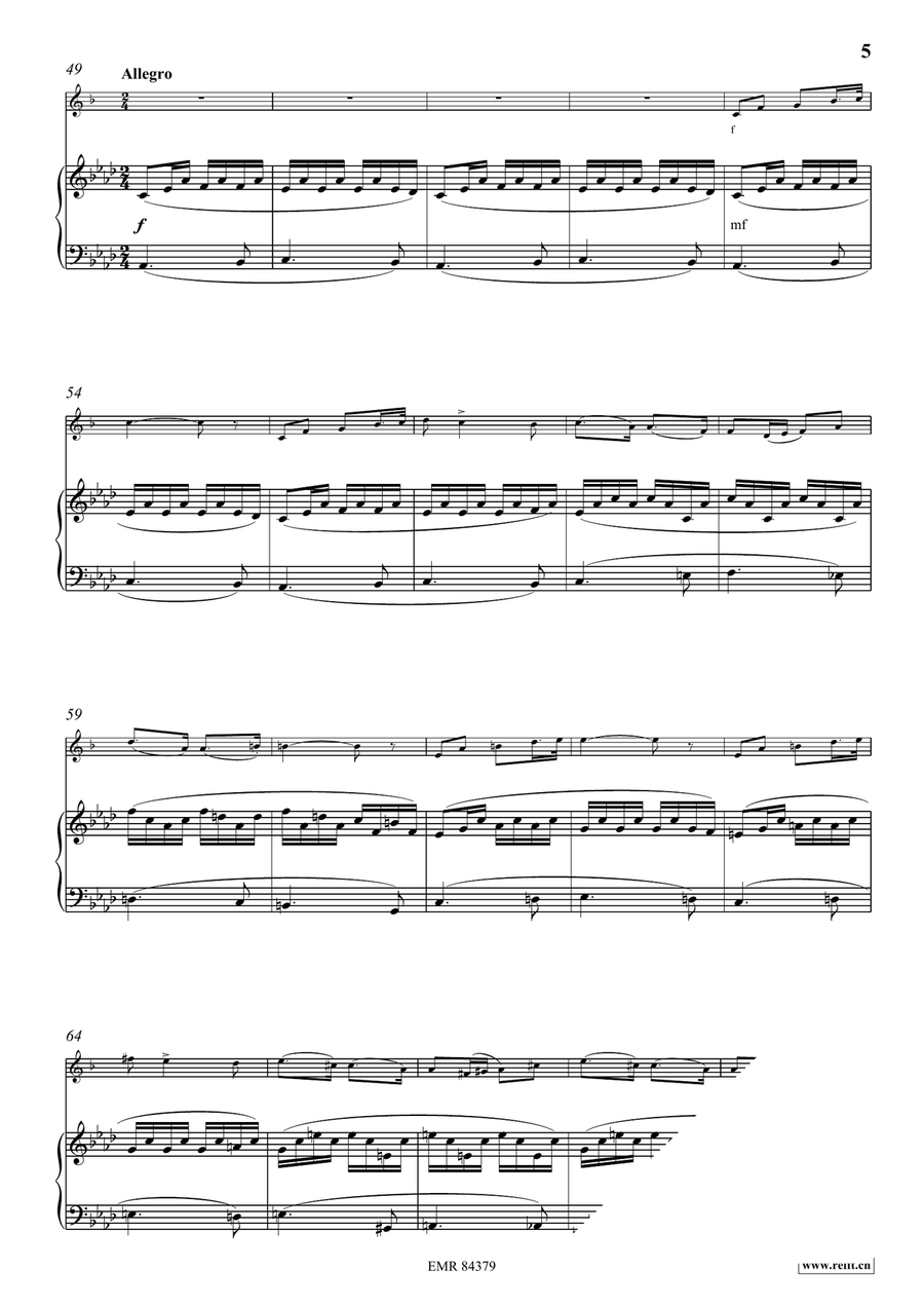 Andante et Allegro Andante et Allegro Baritone Saxophone scores gallery preview page 6