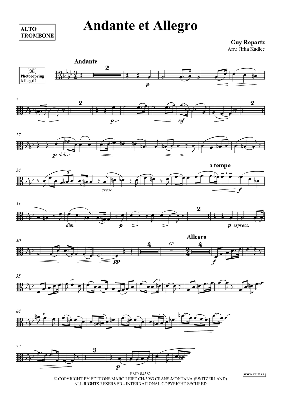 Andante et Allegro Andante et Allegro Piano Accompaniment scores gallery preview page 3