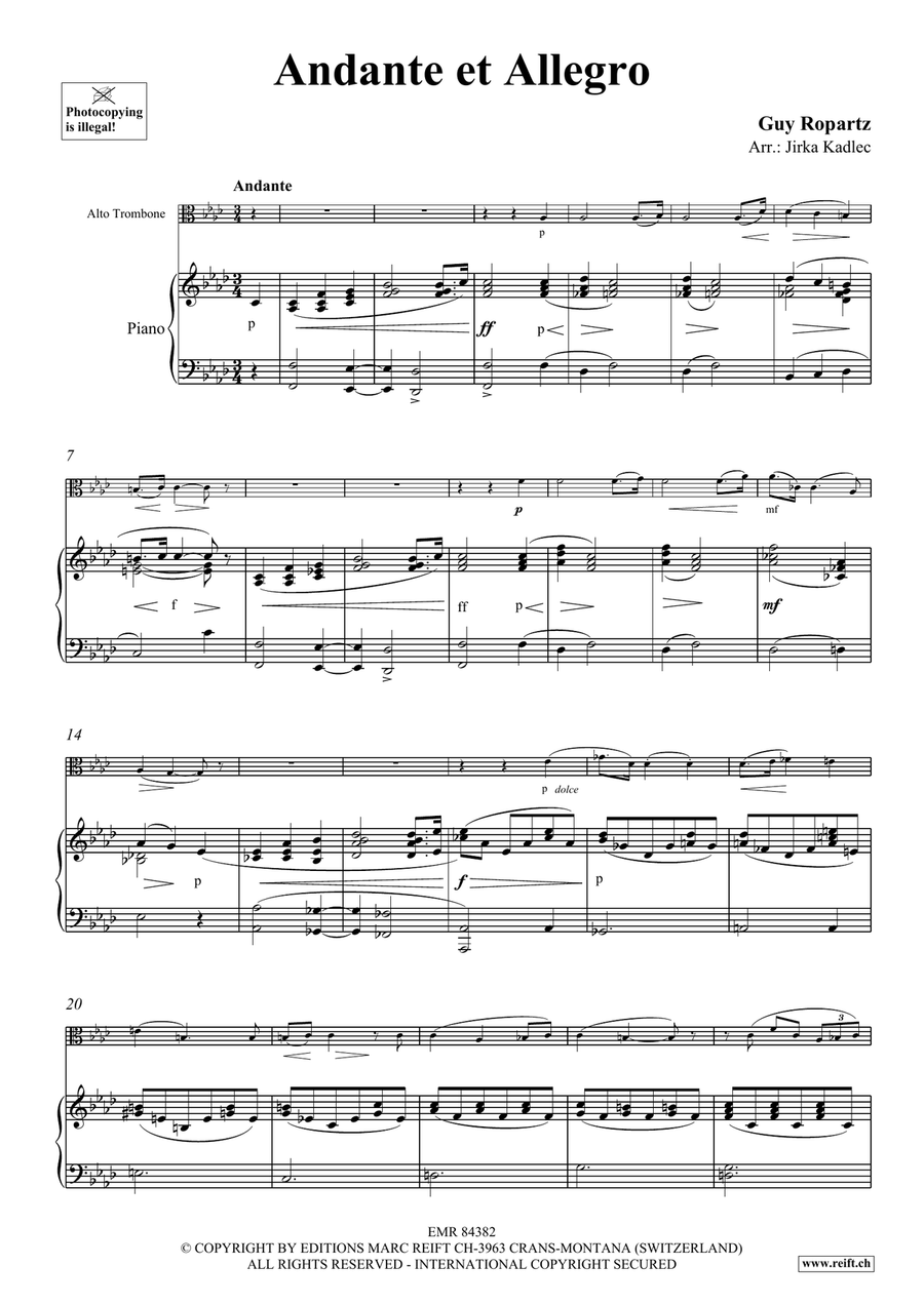 Andante et Allegro Andante et Allegro Piano Accompaniment scores gallery preview page 4