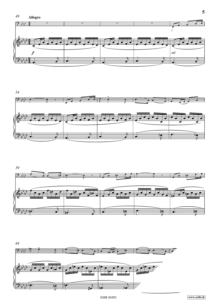 Andante et Allegro Andante et Allegro Bass Trombone scores gallery preview page 6