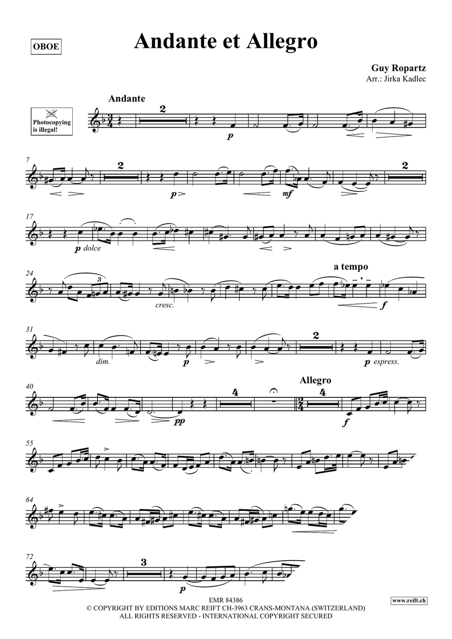 Andante et Allegro Andante et Allegro Piano Accompaniment scores gallery preview page 3