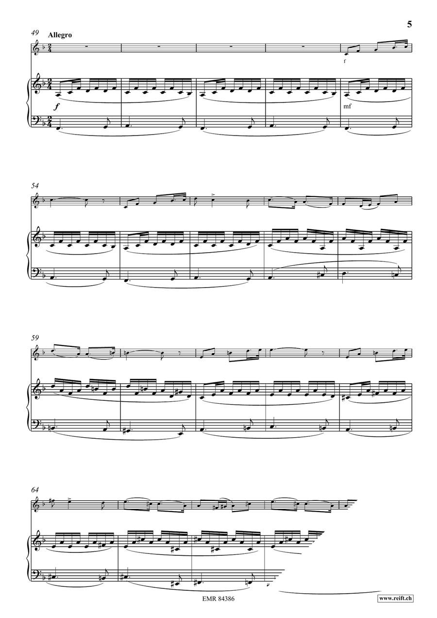 Andante et Allegro Andante et Allegro Piano Accompaniment scores gallery preview page 6