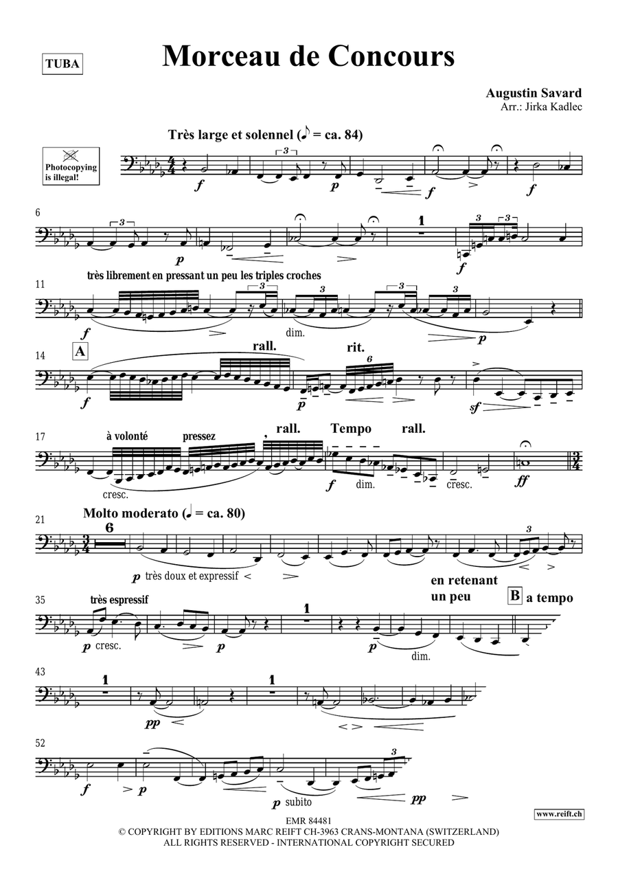 Morceau de Concours Morceau de Concours Tuba scores gallery preview page 3