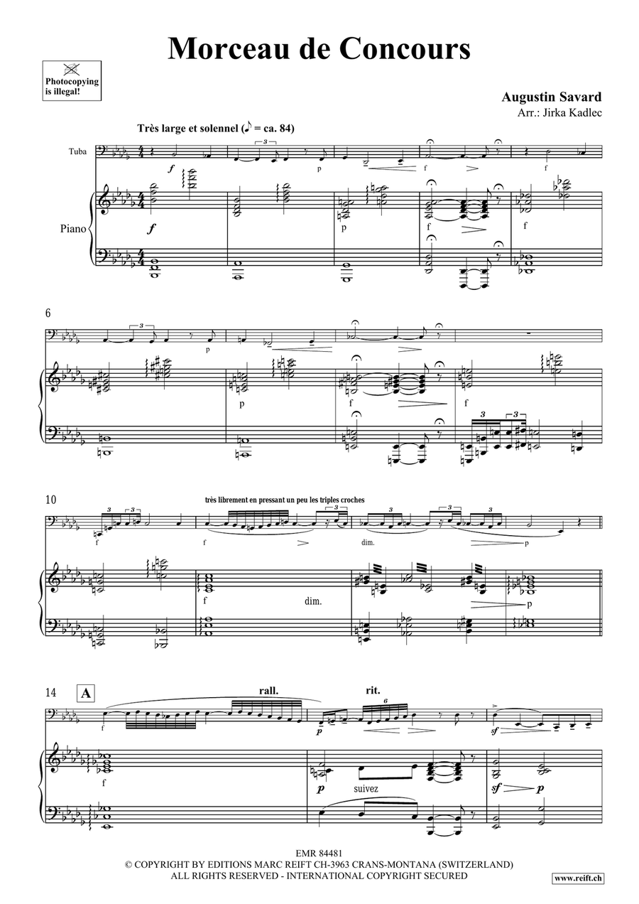 Morceau de Concours Morceau de Concours Tuba scores gallery preview page 4