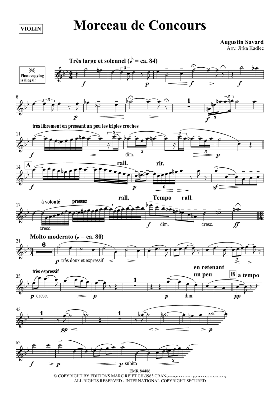 Morceau de Concours Morceau de Concours Violin Solo scores gallery preview page 3