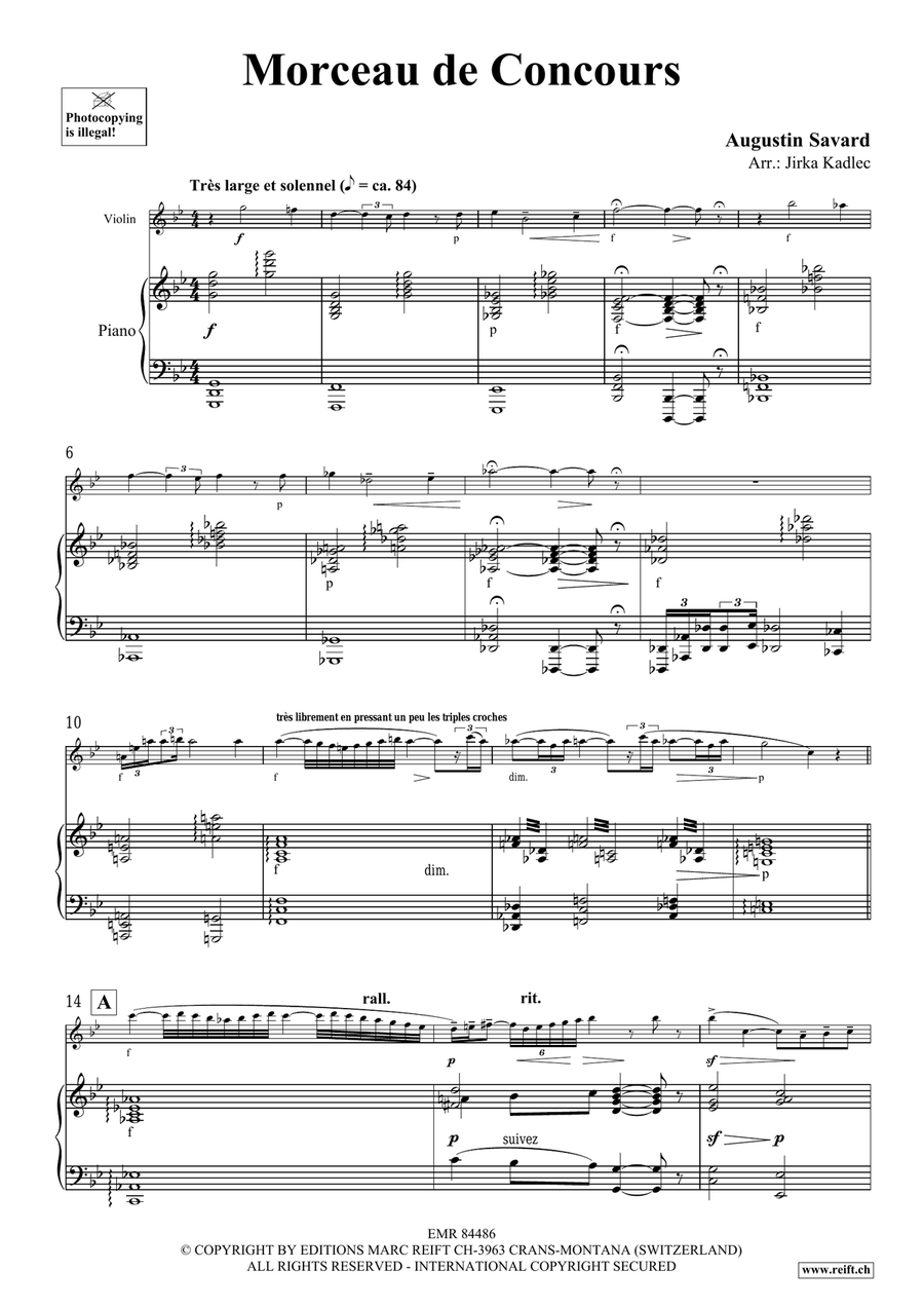 Morceau de Concours Morceau de Concours Violin Solo scores gallery preview page 4