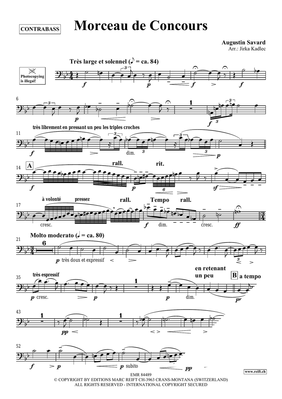 Morceau de Concours Morceau de Concours Double Bass scores gallery preview page 3