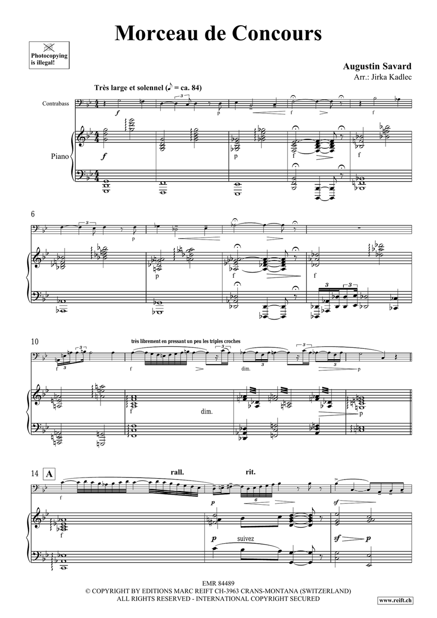 Morceau de Concours Morceau de Concours Double Bass scores gallery preview page 4
