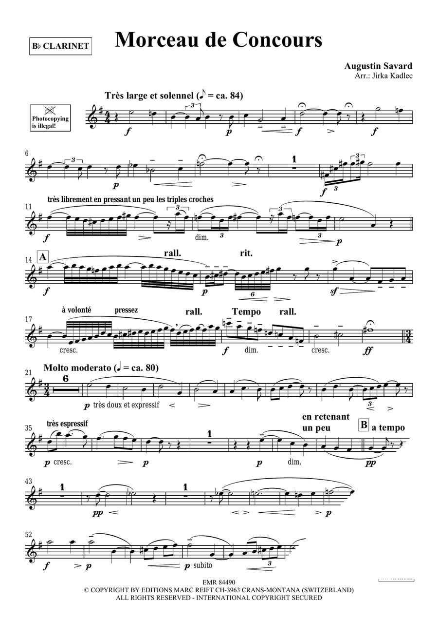Morceau de Concours Morceau de Concours Clarinet Solo scores gallery preview page 3
