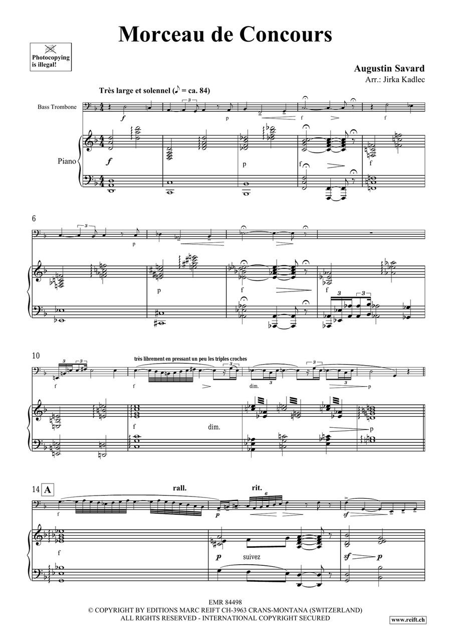 Morceau de Concours Morceau de Concours Bass Trombone scores gallery preview page 4
