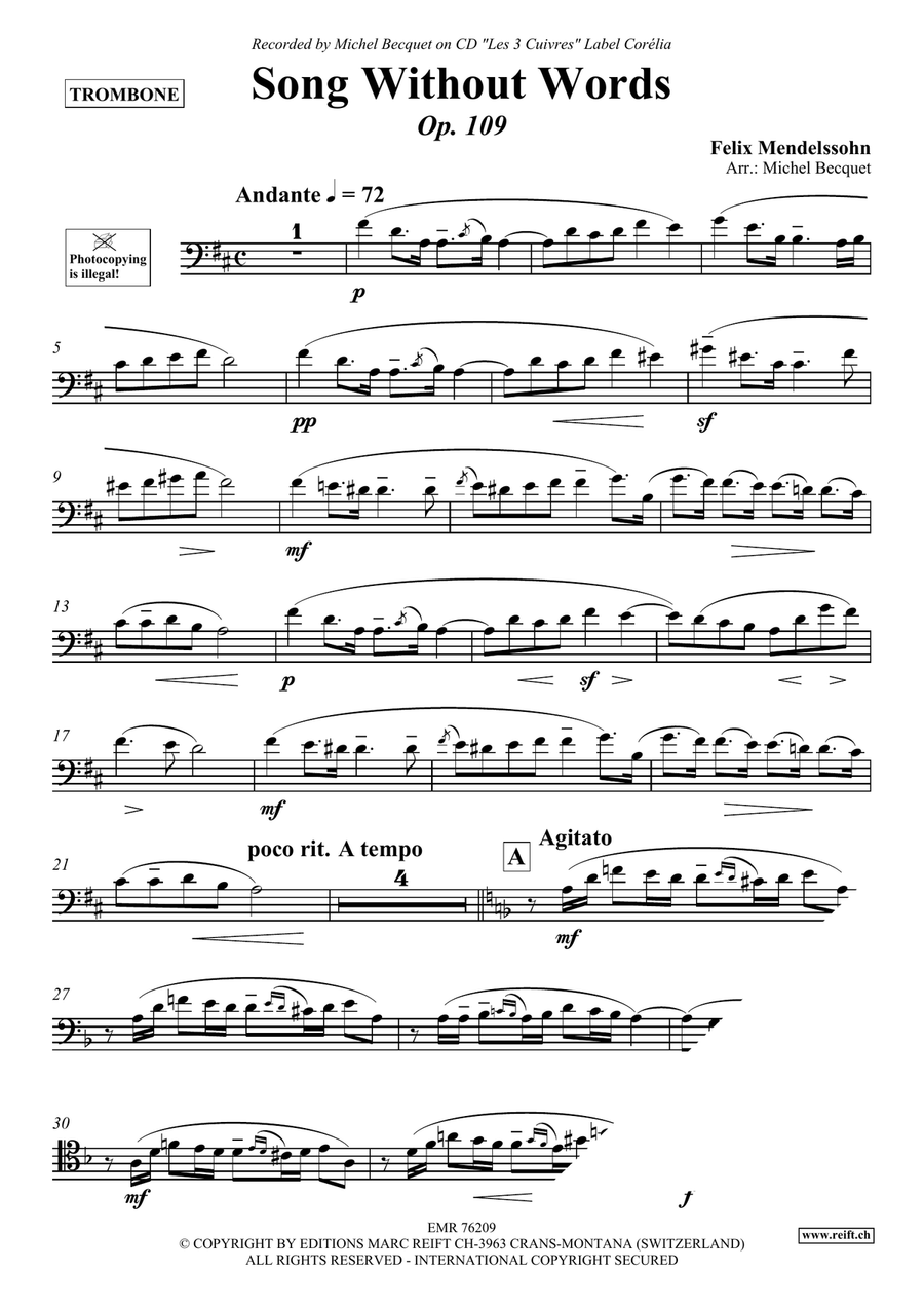 Song Without Words Song Without Words Piano Accompaniment scores gallery preview page 3