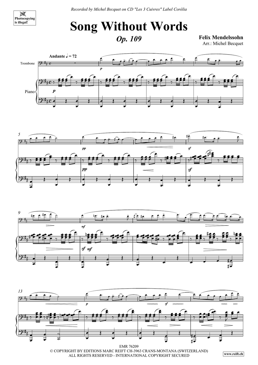 Song Without Words Song Without Words Piano Accompaniment scores gallery preview page 4