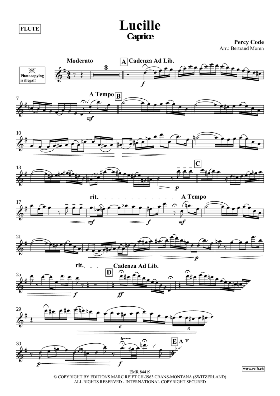 Lucille Lucille Flute Solo scores gallery preview page 3