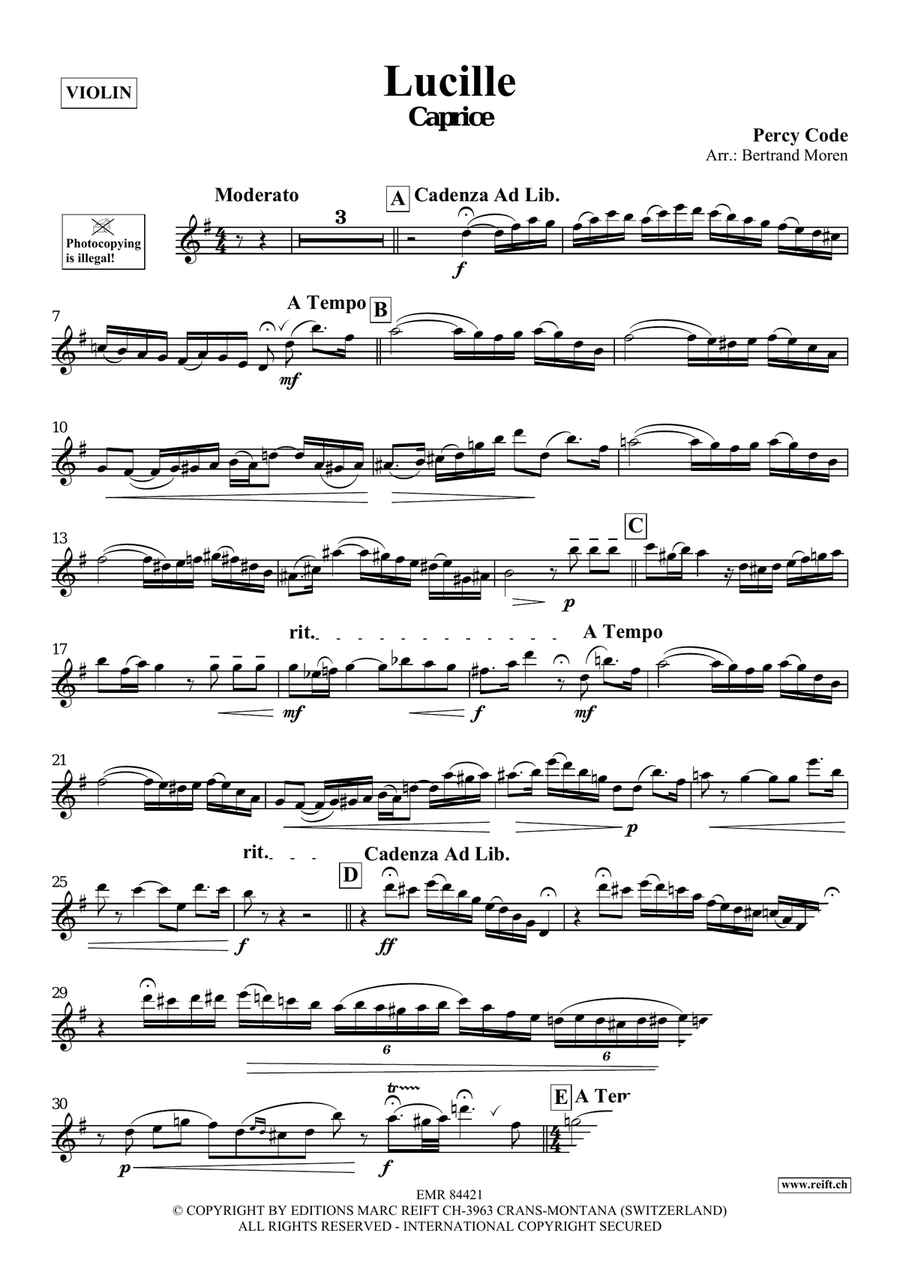 Lucille Lucille Violin Solo scores gallery preview page 3