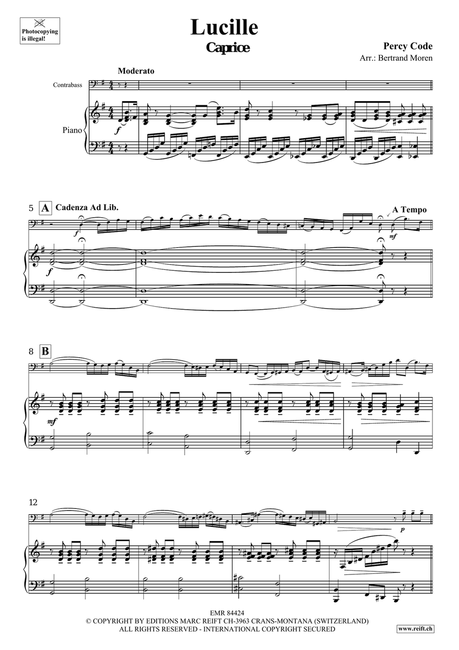 Lucille Lucille Double Bass scores gallery preview page 4