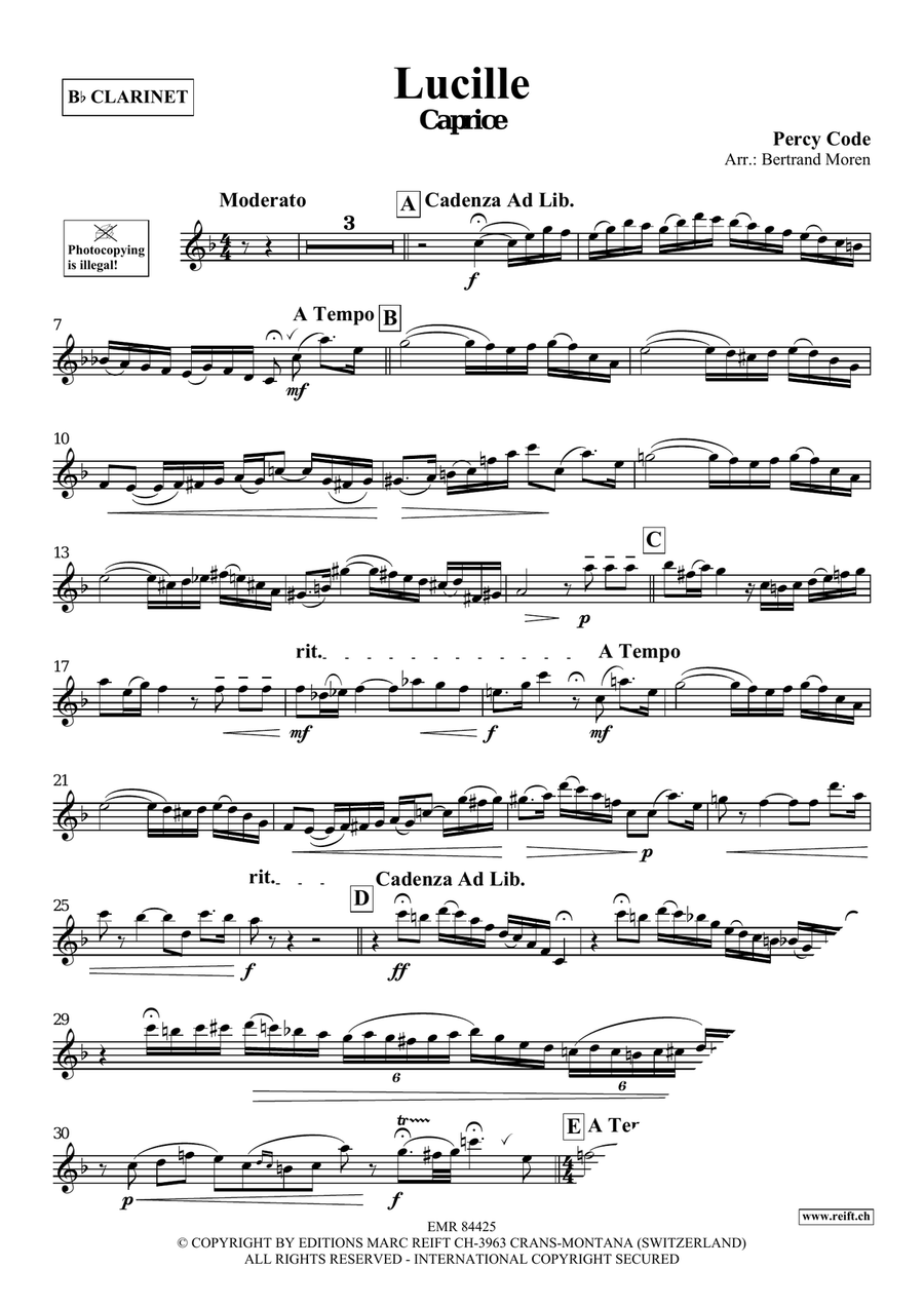Lucille Lucille Clarinet Solo scores gallery preview page 3