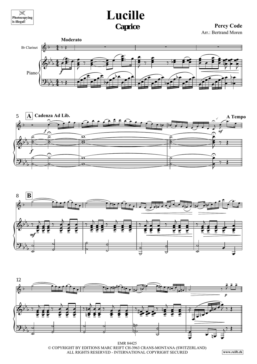 Lucille Lucille Clarinet Solo scores gallery preview page 4
