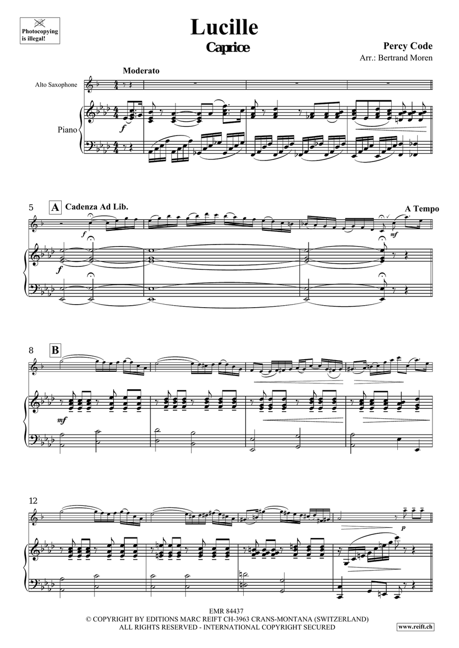 Lucille Lucille Alto Saxophone scores gallery preview page 4