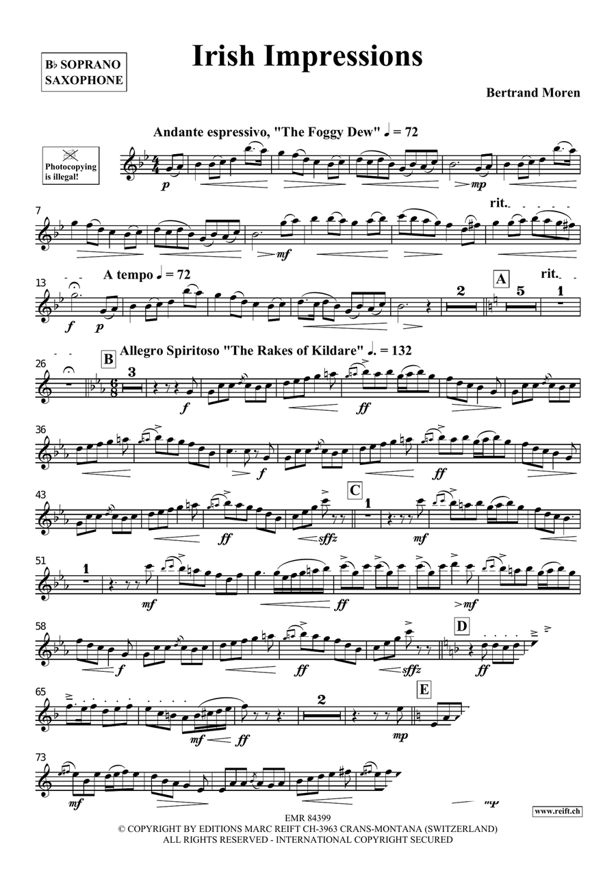 Irish Impressions Irish Impressions Soprano Saxophone scores gallery preview page 4