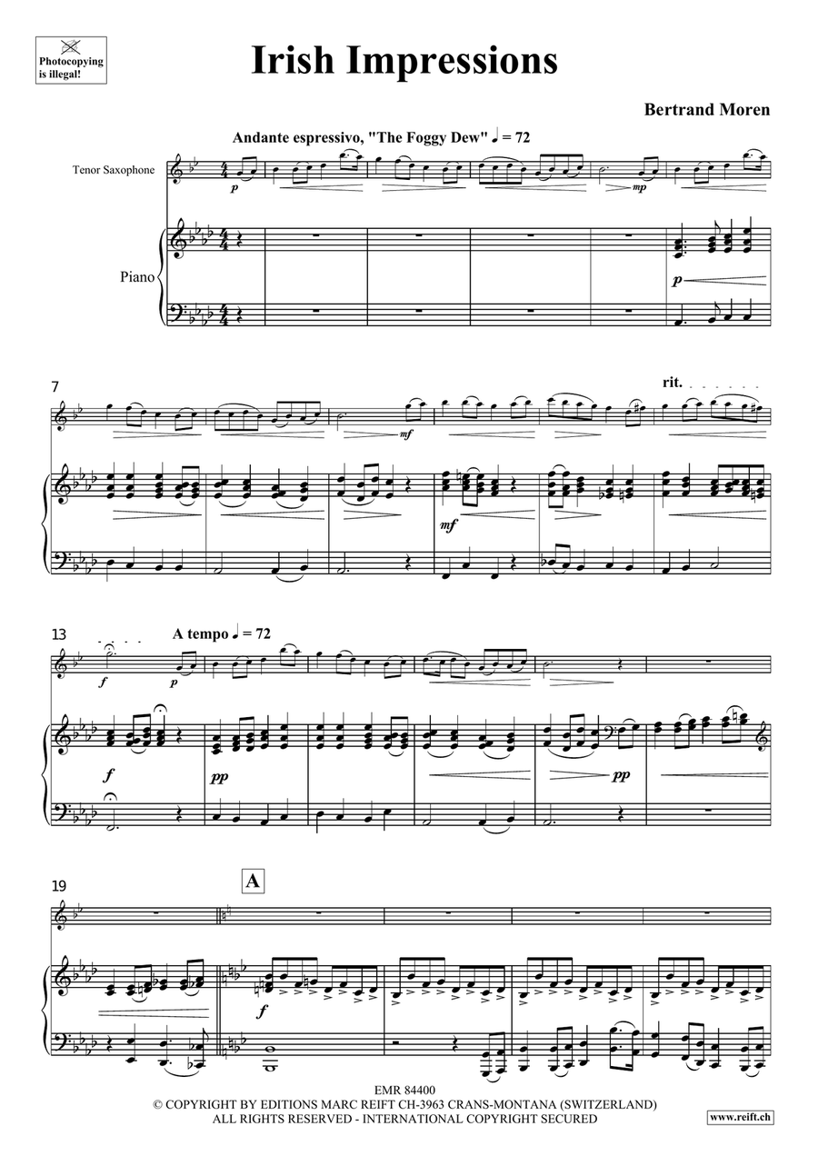 Irish Impressions Irish Impressions Tenor Saxophone scores gallery preview page 5