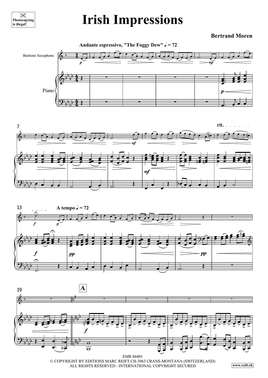 Irish Impressions Irish Impressions Baritone Saxophone scores gallery preview page 5