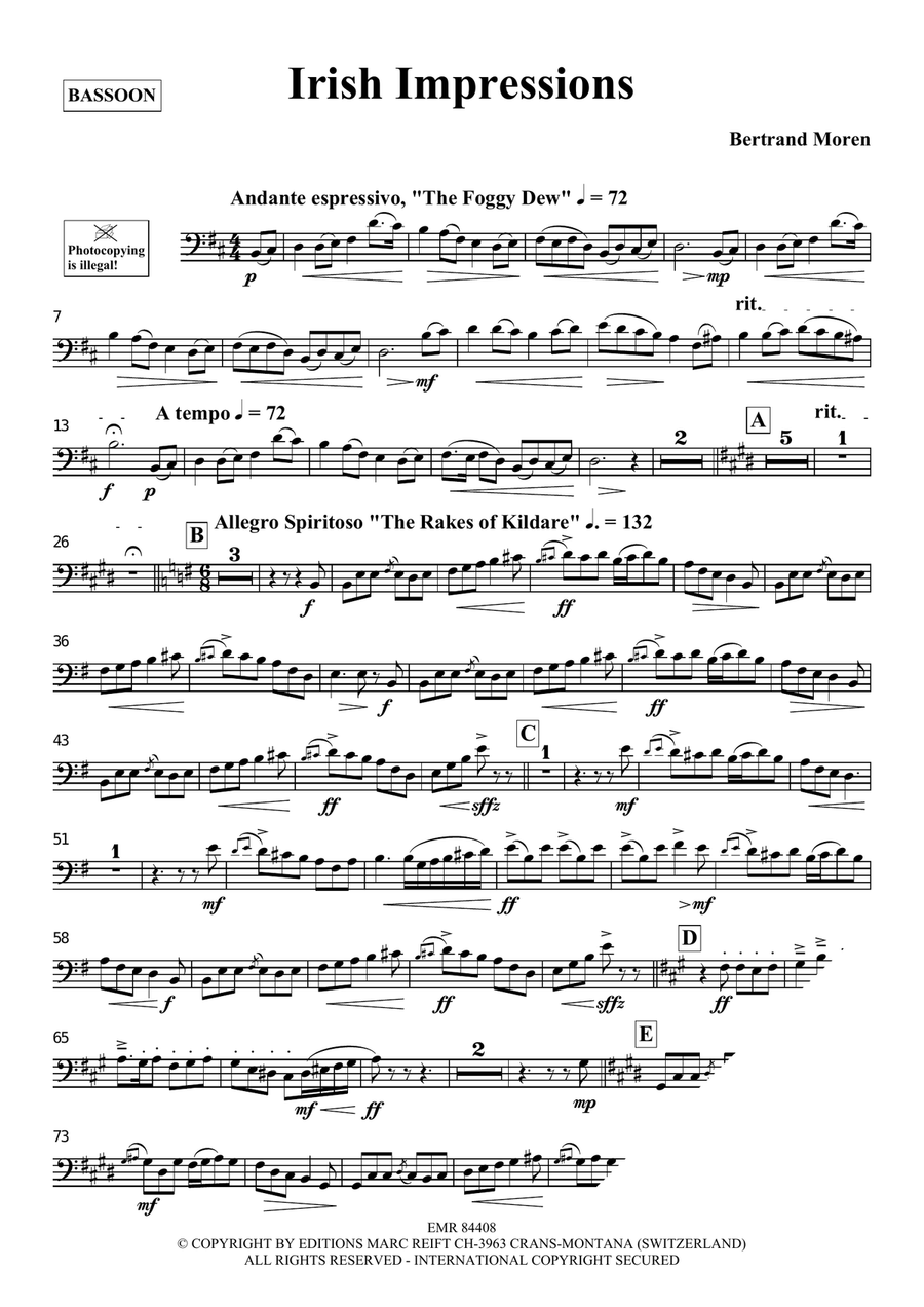Irish Impressions Irish Impressions Bassoon Solo scores gallery preview page 4