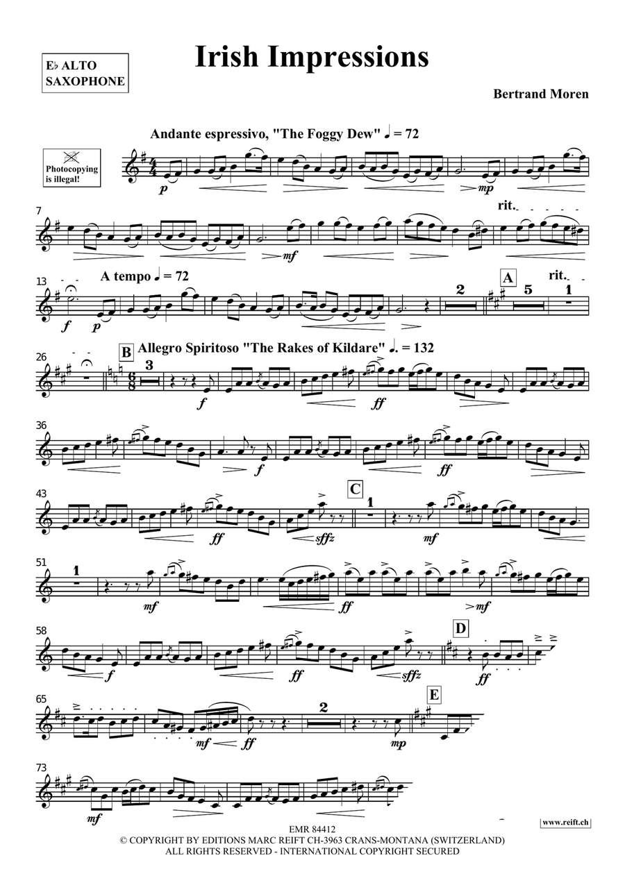 Irish Impressions Irish Impressions Alto Saxophone scores gallery preview page 4