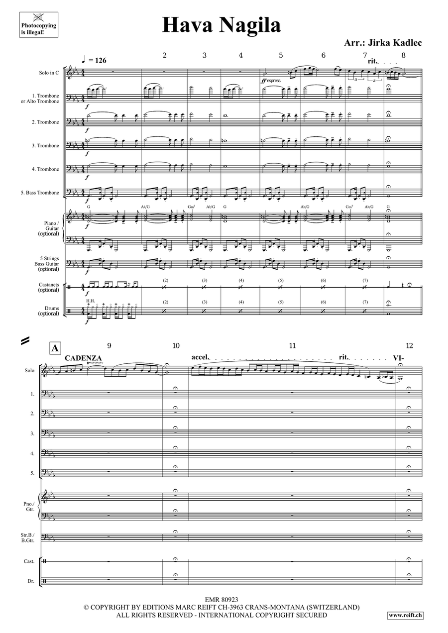 Hava Nagila Hava Nagila Bassoon scores gallery preview page 3