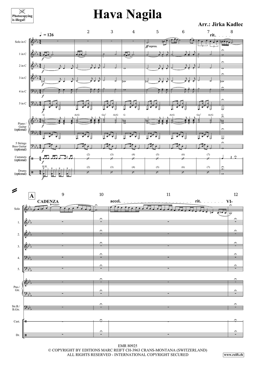 Hava Nagila Hava Nagila Bassoon scores gallery preview page 3