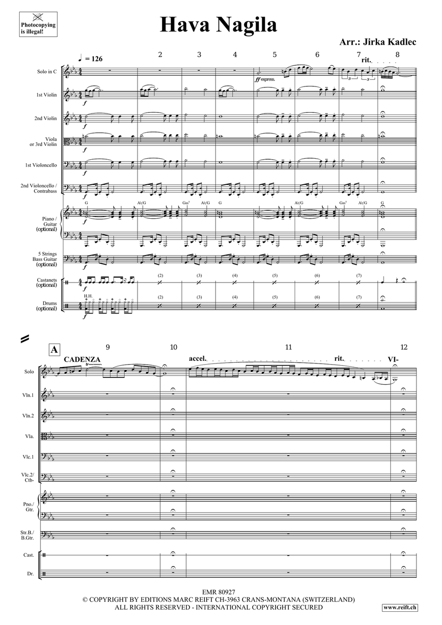 Hava Nagila Hava Nagila Bassoon scores gallery preview page 3