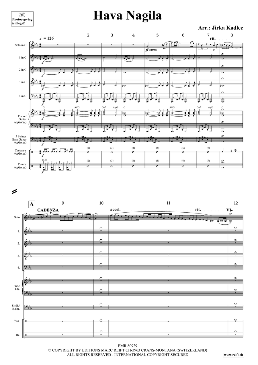 Hava Nagila Hava Nagila Bassoon scores gallery preview page 3
