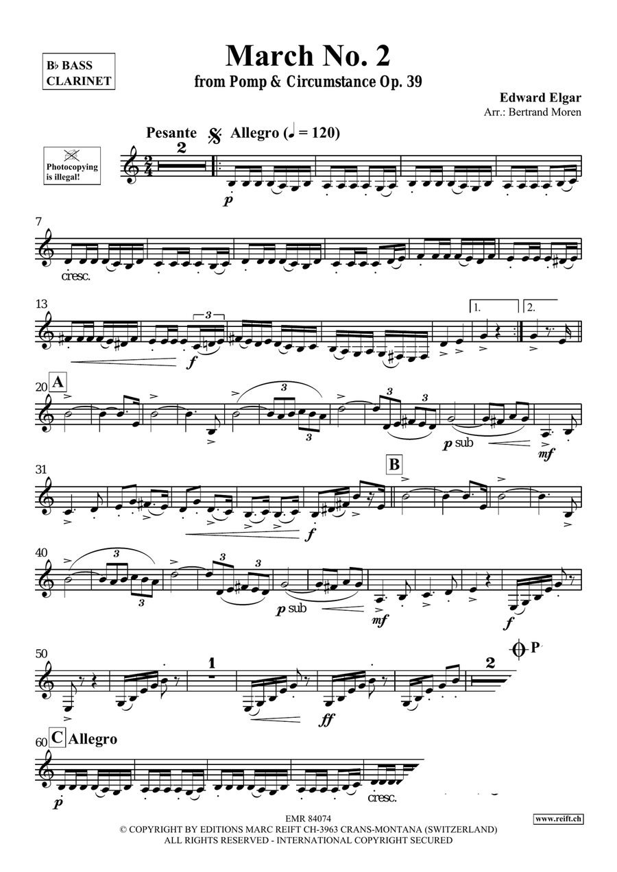 March No. 2 March No. 2 Bass Clarinet scores gallery preview page 3