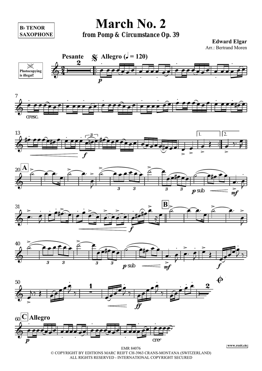 March No. 2 March No. 2 Tenor Saxophone scores gallery preview page 3