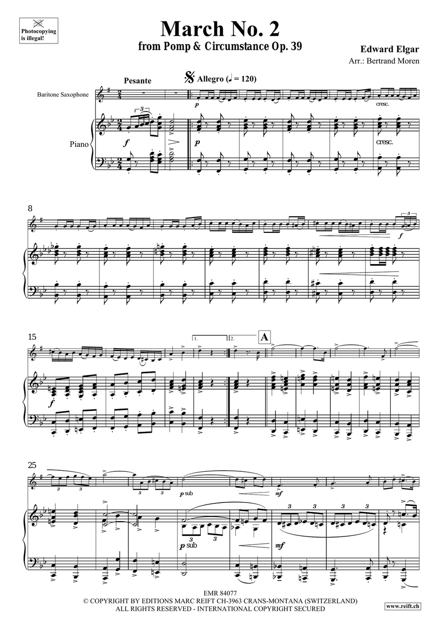 March No. 2 March No. 2 Baritone Saxophone scores gallery preview page 4