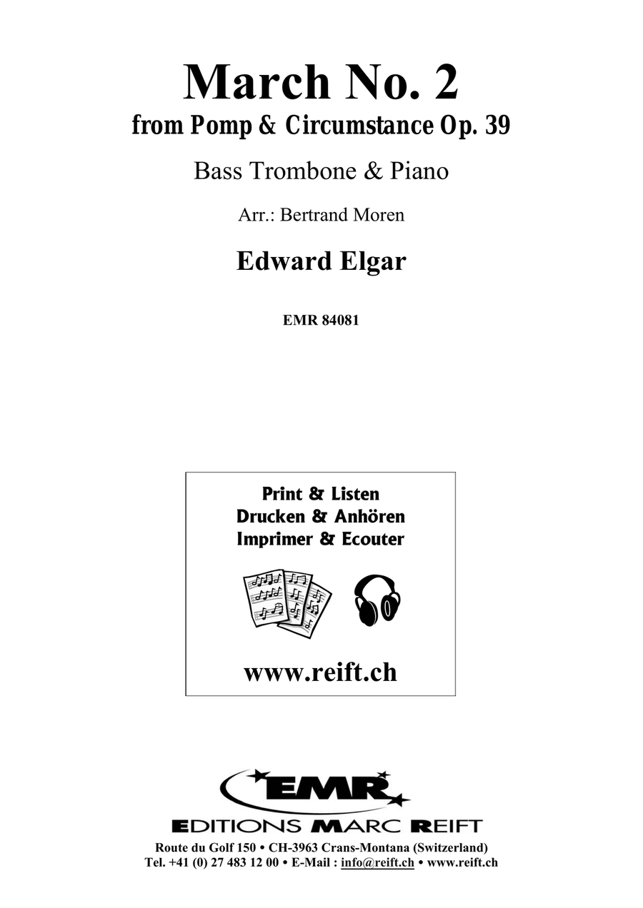 March No. 2 March No. 2 Bass Trombone scores gallery preview page 2