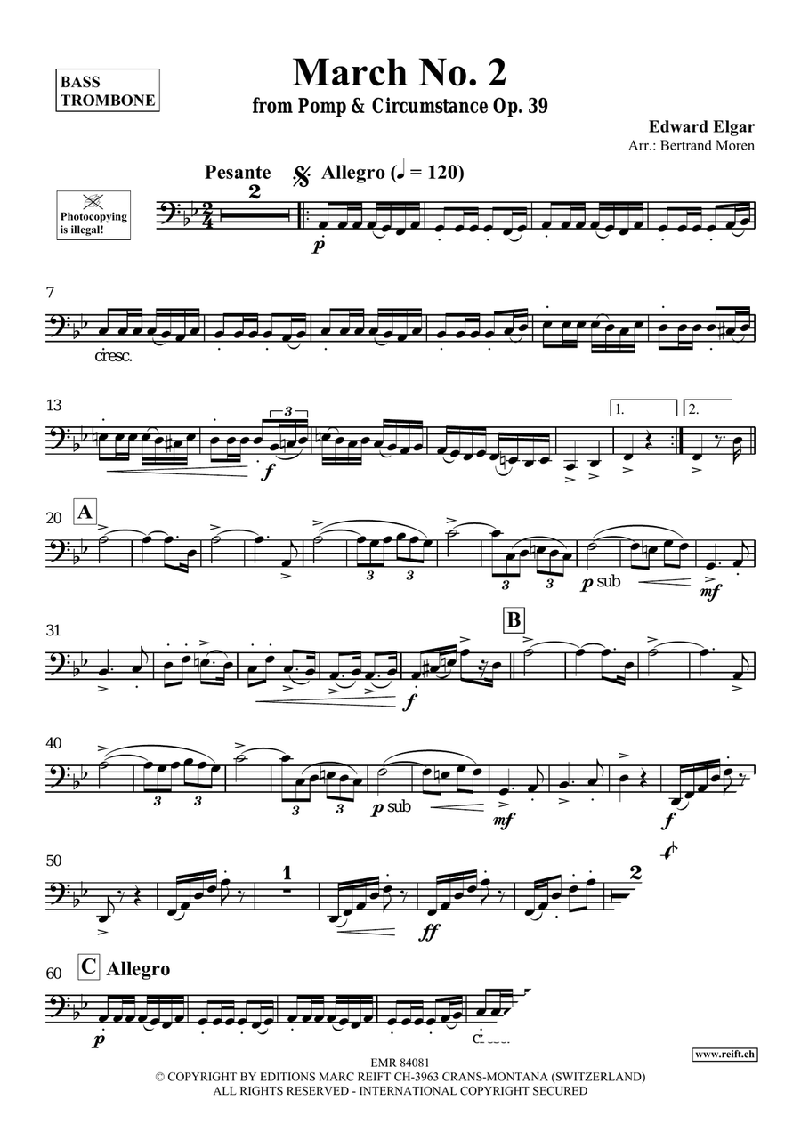 March No. 2 March No. 2 Bass Trombone scores gallery preview page 3
