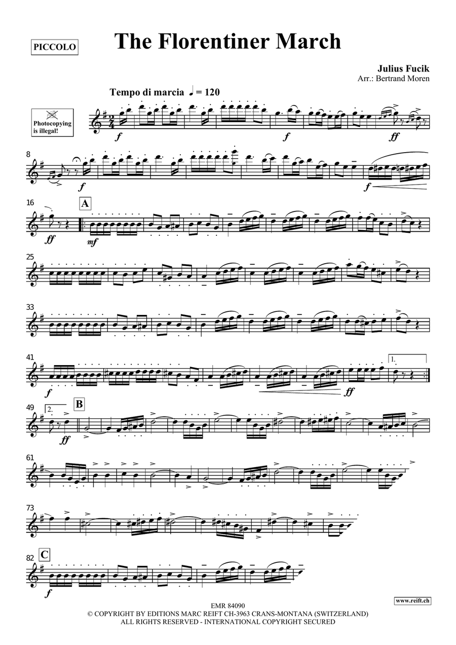 The Florentiner March The Florentiner March Piccolo scores gallery preview page 3
