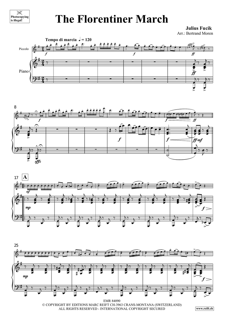 The Florentiner March The Florentiner March Piccolo scores gallery preview page 4