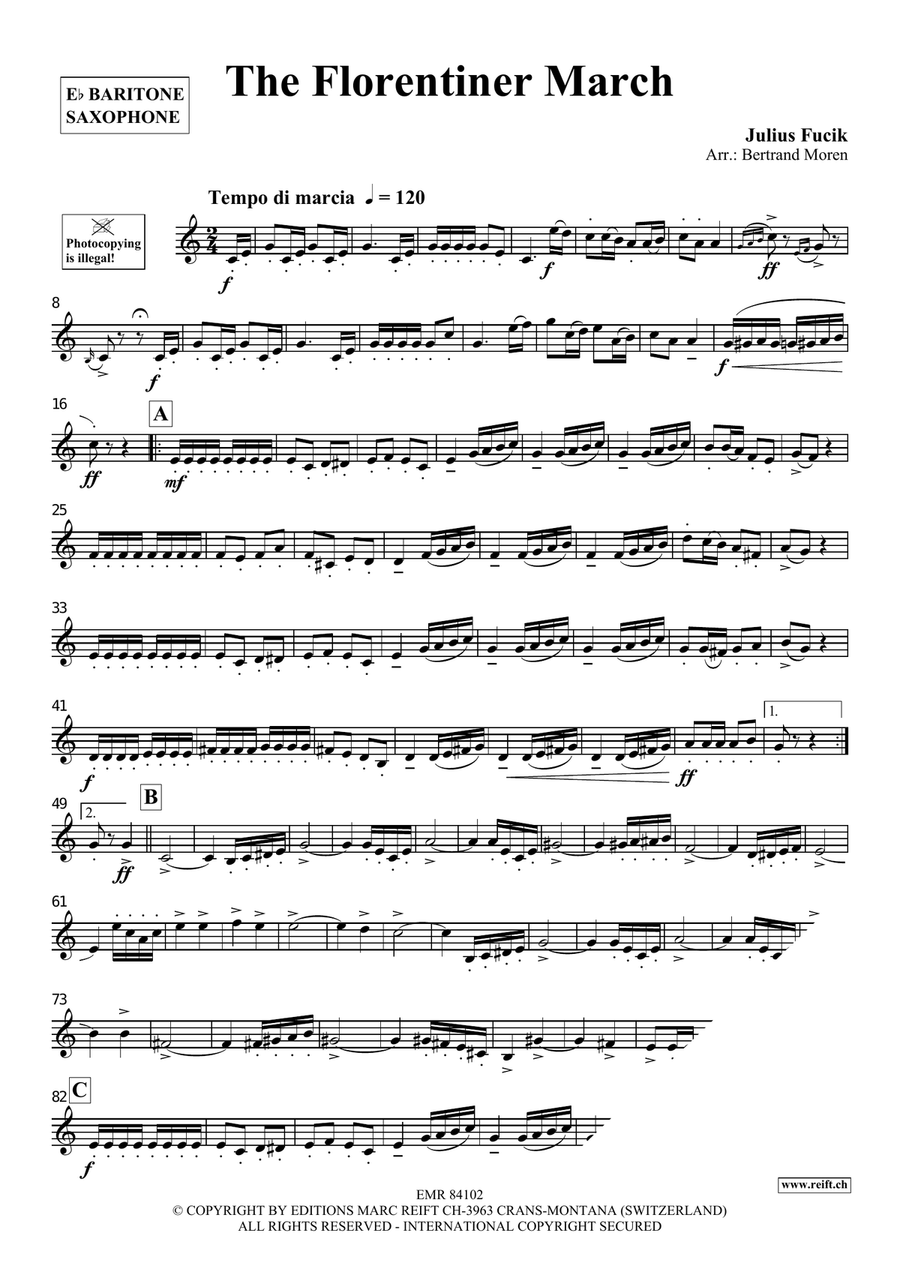 The Florentiner March The Florentiner March Baritone Saxophone scores gallery preview page 3