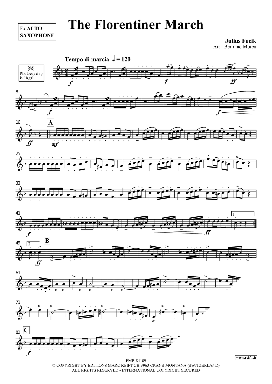 The Florentiner March The Florentiner March Alto Saxophone scores gallery preview page 3