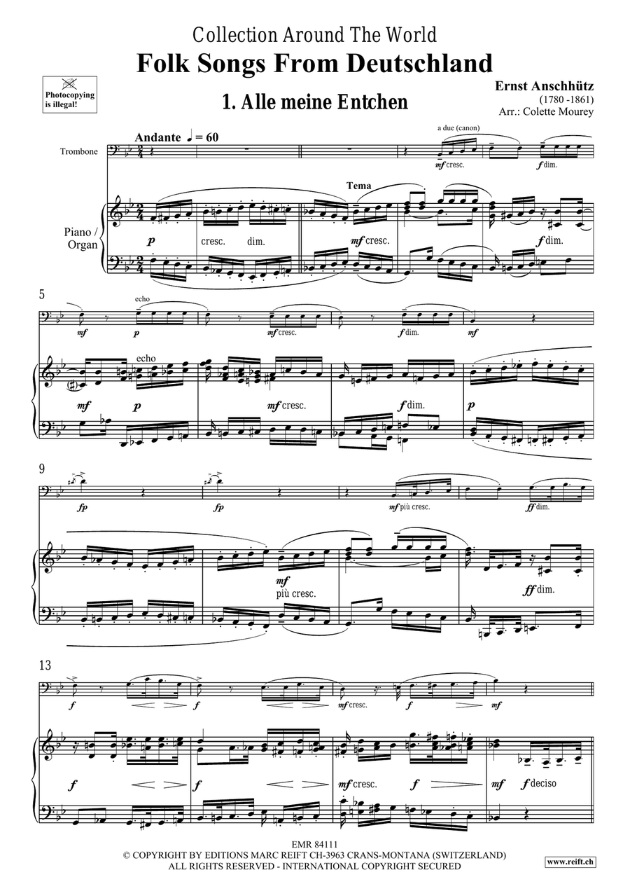 Folk Songs From Deutschland Organ scores gallery preview page 4