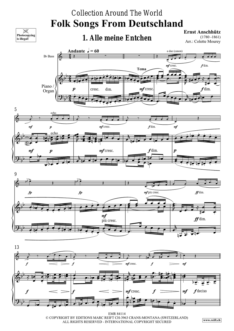 Folk Songs From Deutschland Organ scores gallery preview page 4