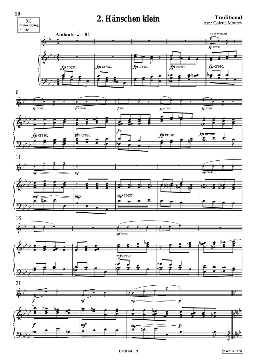 Folk Songs From Deutschland Clarinet Solo scores gallery preview page 6