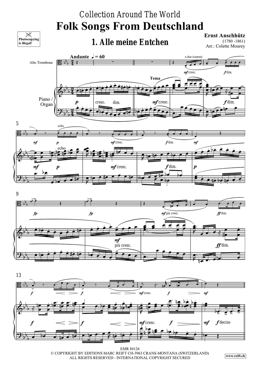 Folk Songs From Deutschland Organ scores gallery preview page 4