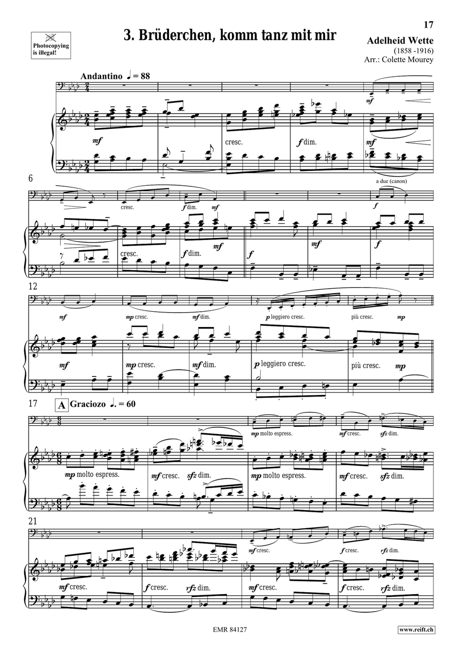 Folk Songs From Deutschland Trombone scores gallery preview page 8